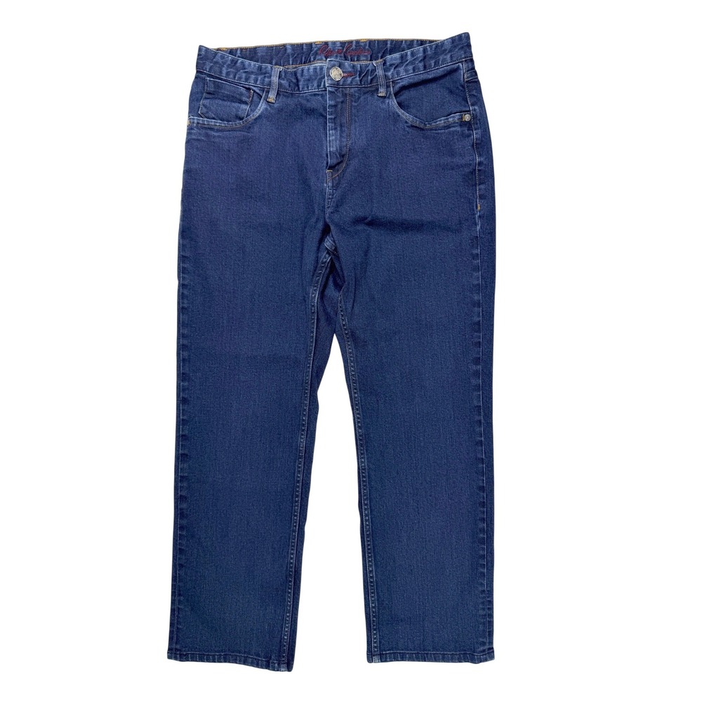 Robert Graham Classic Yates Jeans Mens 32x29 Blue Straight Leg Stretch